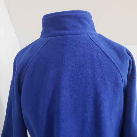 Outerwear by Lisa Blue Fleece 3/4 Raglan Bell Sleeve Button Front Jacket Medium - Picture 9 of 11